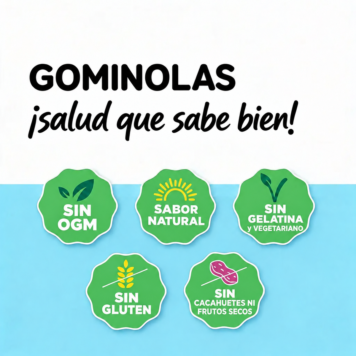 Gominolas probióticas: sin OMG, sin gluten, sin gelatina