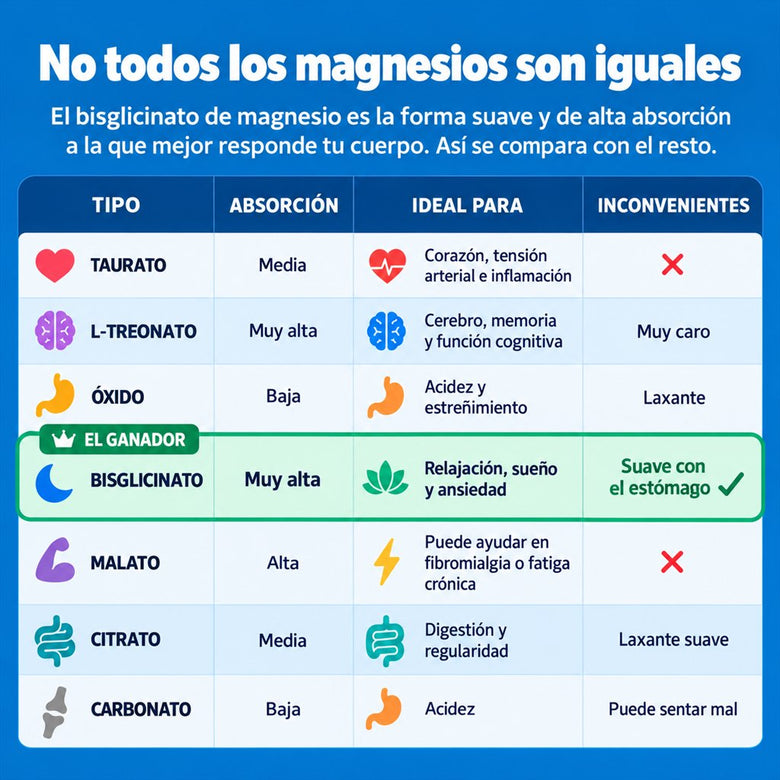 Infografía con tabla comparativa
